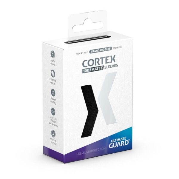 1 Sleeve - Ultimate Guard Cortex Sleeves Matte Standard Size 100 (Black)