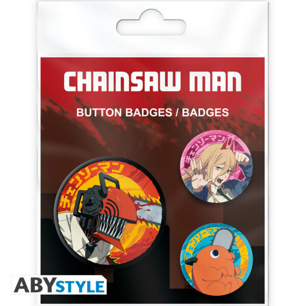 1 Chainsaw Man - Badge Pack - 3 unidades