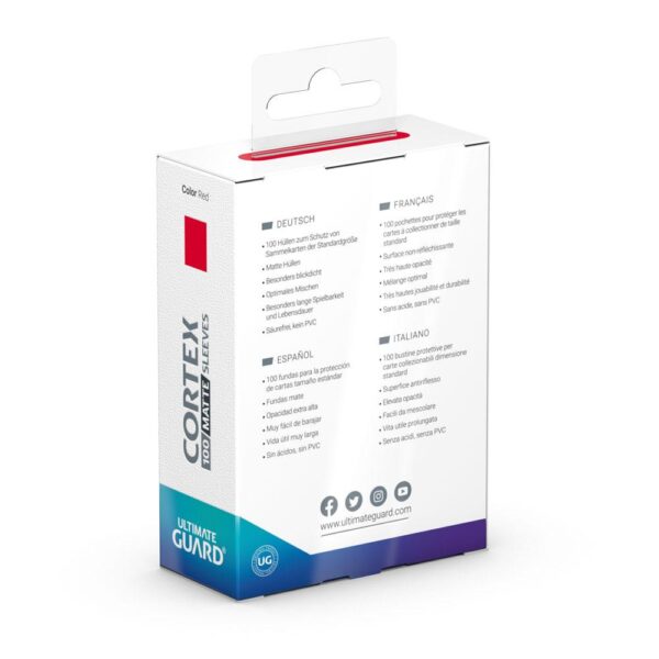 Sleeve - Ultimate Guard Cortex Sleeves Matte Standard Size 100 (Red)