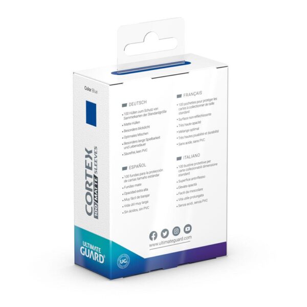 Sleeve - Ultimate Guard Cortex Sleeves Matte Standard Size 100 (Blue)